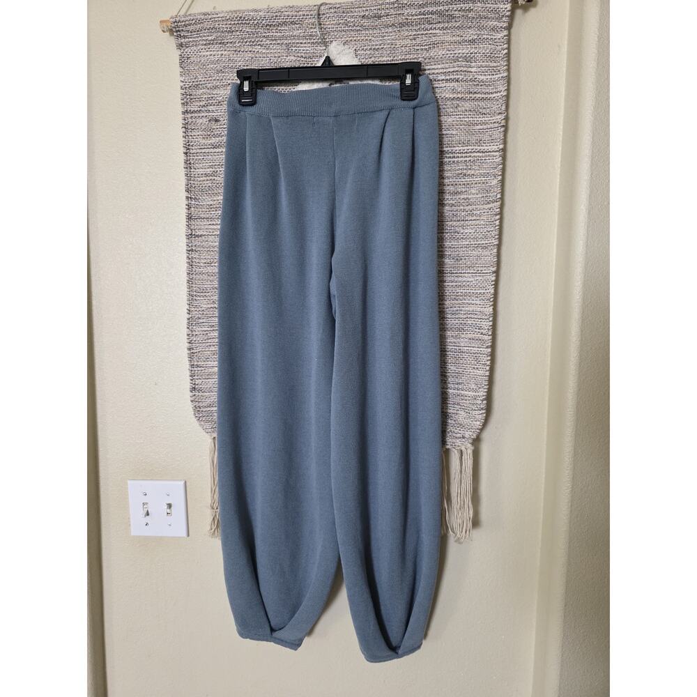 Free People Beach Knit Harem Pants Gray Size S/P Balloon Barrel Boho Lounge - Picture 8 of 8